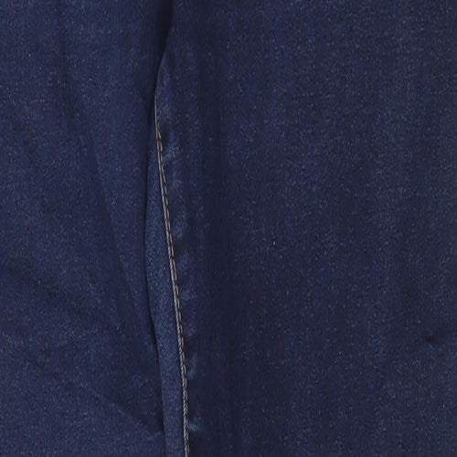 Denim & Co. Womens Blue Cotton Skinny Jeans Size 14 L28 in Regular Zip
