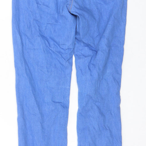 New Look Girls Blue Cotton Skinny Jeans Size 10 Years L25 in Regular Zip
