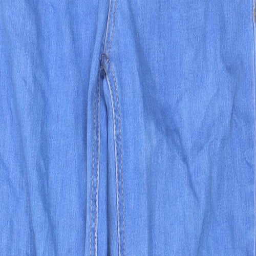 New Look Girls Blue Cotton Skinny Jeans Size 10 Years L25 in Regular Zip