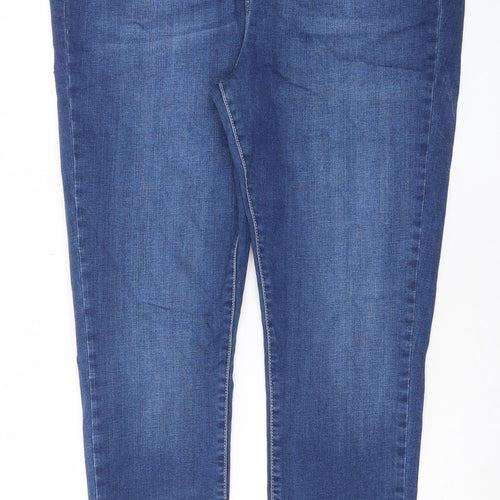 Very Womens Blue Cotton Skinny Jeans Size 18 L28 in Regular Zip