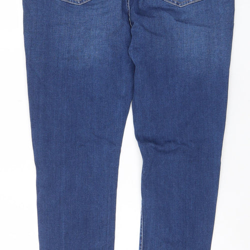 Very Womens Blue Cotton Skinny Jeans Size 18 L28 in Regular Zip