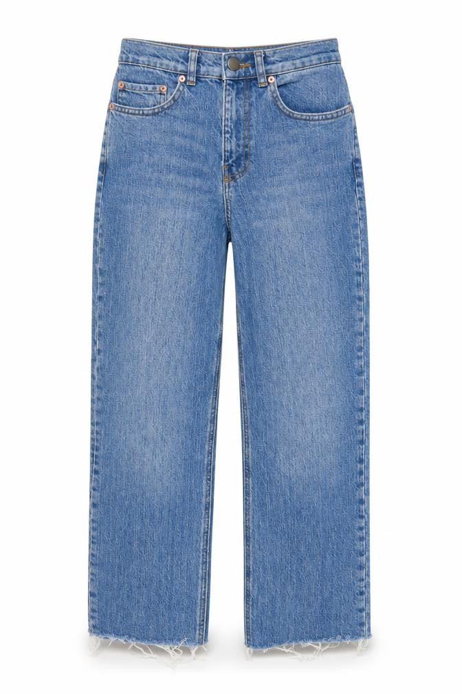 ASOS Womens Blue Cotton Cropped Jeans Size 25 in L26 in Regular Zip - Customized Length
