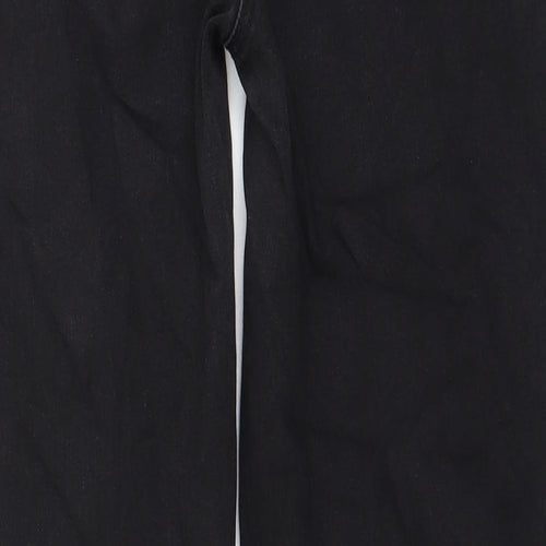 M&Co Womens Blue Cotton Straight Jeans Size 14 L28 in Regular Zip