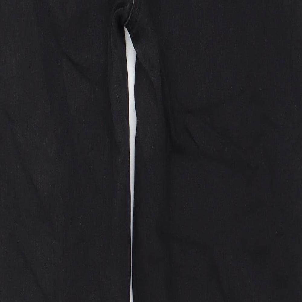 M&Co Womens Blue Cotton Straight Jeans Size 14 L28 in Regular Zip
