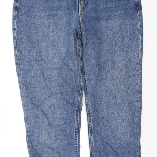 ASOS Womens Blue Cotton Cropped Jeans Size 28 in L28 in Regular Zip
