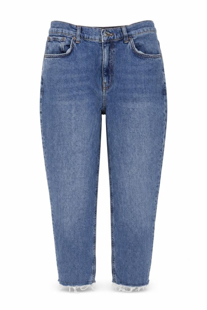 ASOS Womens Blue Cotton Cropped Jeans Size 28 in L28 in Regular Zip