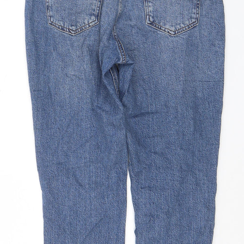 ASOS Womens Blue Cotton Cropped Jeans Size 28 in L28 in Regular Zip