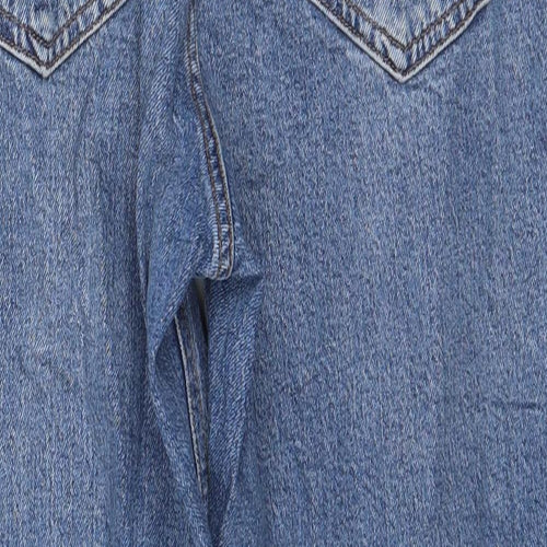 ASOS Womens Blue Cotton Cropped Jeans Size 28 in L28 in Regular Zip
