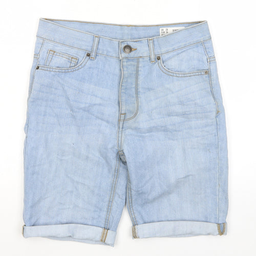 Denim & Co. Mens Blue Cotton Bermuda Shorts Size 28 in L9 in Regular Zip