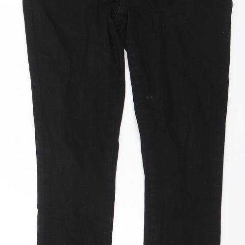 Topshop Womens Black Cotton Skinny Jeans Size 28 in L30 in Regular Zip