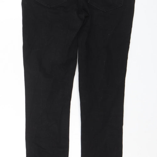 Topshop Womens Black Cotton Skinny Jeans Size 28 in L30 in Regular Zip