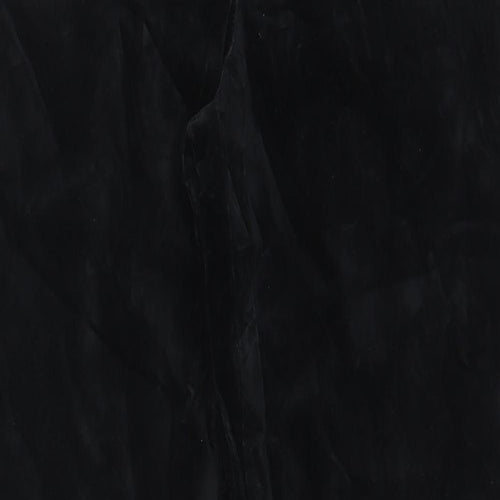 NEXT Womens Black Cotton Trousers Size 12 L29 in Regular Zip