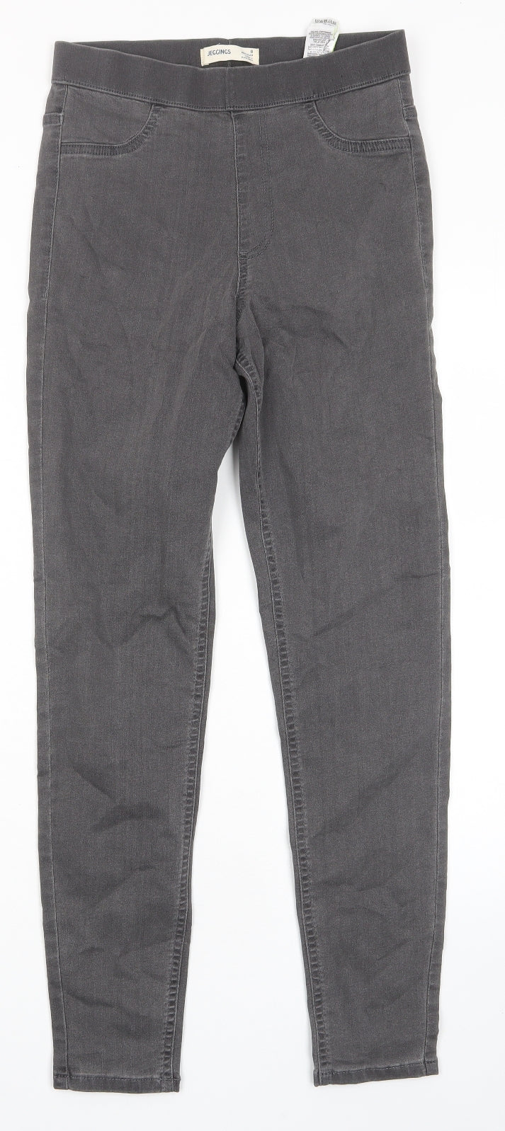 Marks and Spencer Womens Grey Cotton Jegging Jeans Size 8 L28 in Regular