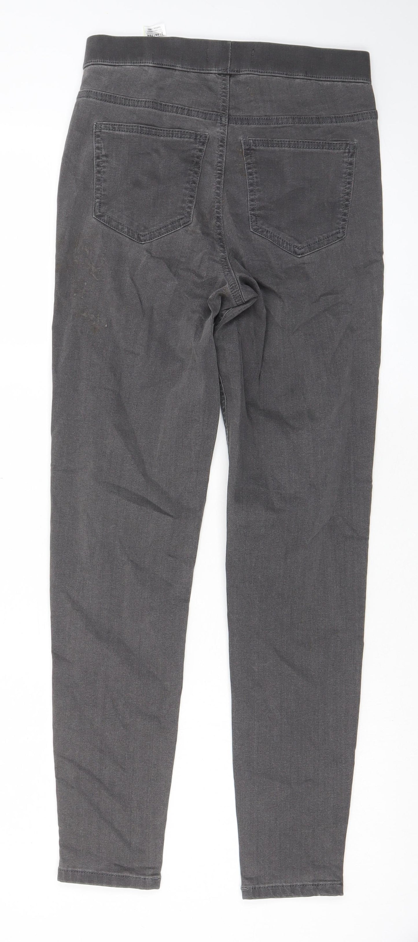 Marks and Spencer Womens Grey Cotton Jegging Jeans Size 8 L28 in Regular