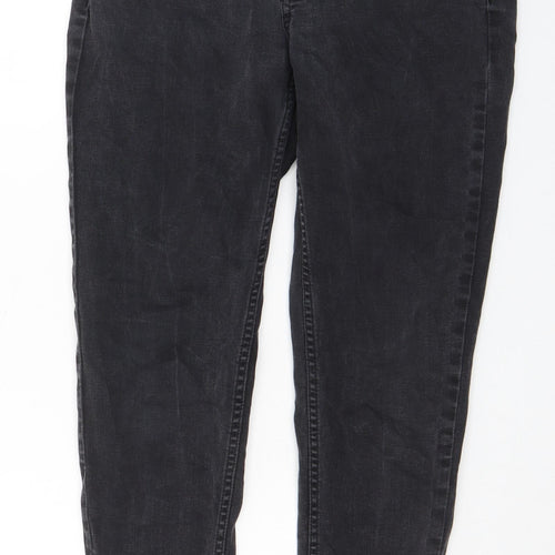 Oasis Womens Black Cotton Skinny Jeans Size 14 L25 in Regular Zip