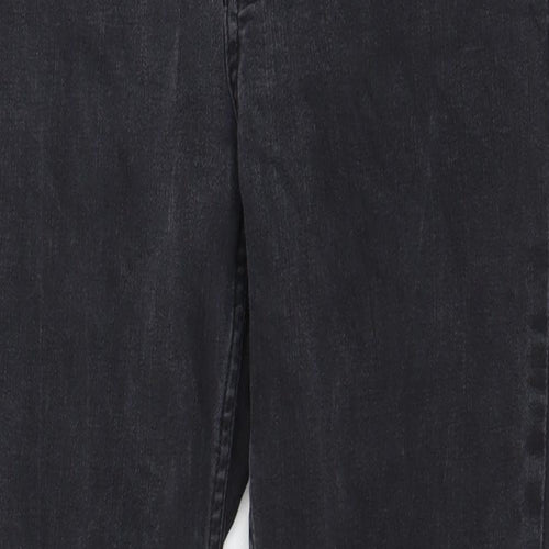 Oasis Womens Black Cotton Skinny Jeans Size 14 L25 in Regular Zip