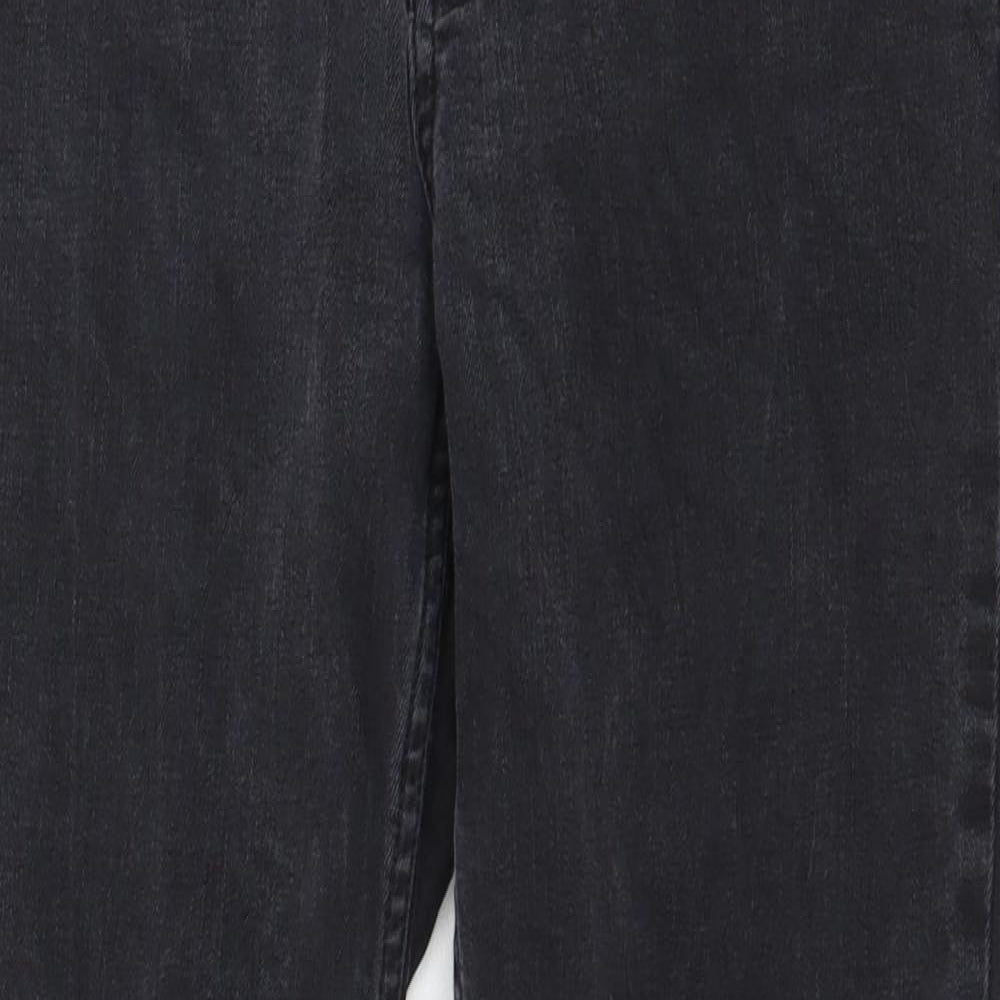 Oasis Womens Black Cotton Skinny Jeans Size 14 L25 in Regular Zip