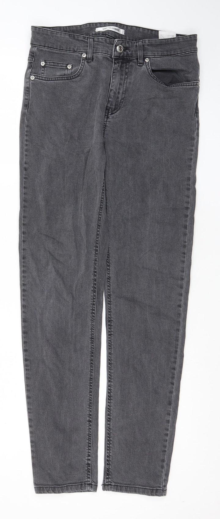 Won Hundred Womens Grey Cotton Skinny Jeans Size 29 in L32 in Regular Zip