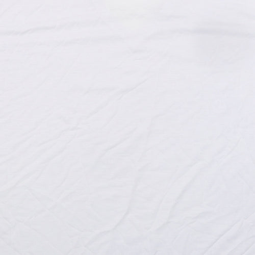 Marks and Spencer Womens White Polyester Basic T-Shirt Size 20 V-Neck