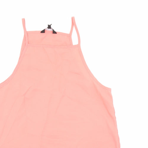 New Look Womens Orange Polyester Basic Tank Size 10 Halter
