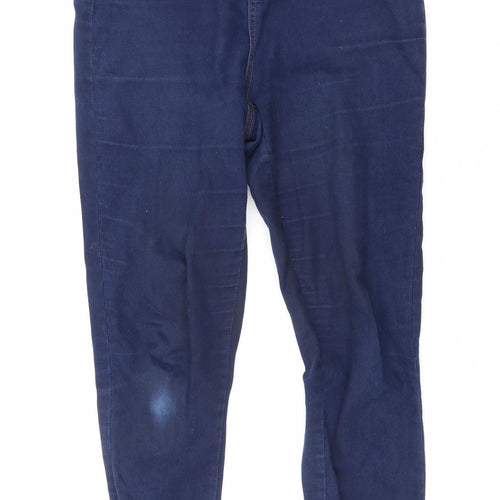 Very Womens Blue Cotton Skinny Jeans Size 12 L27 in Regular Zip