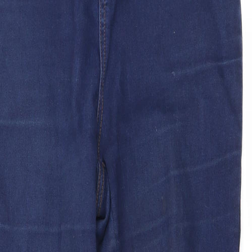 Very Womens Blue Cotton Skinny Jeans Size 12 L27 in Regular Zip