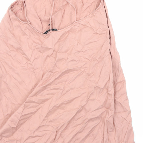 Zara Womens Pink Lyocell A-Line Size XS Halter Pullover