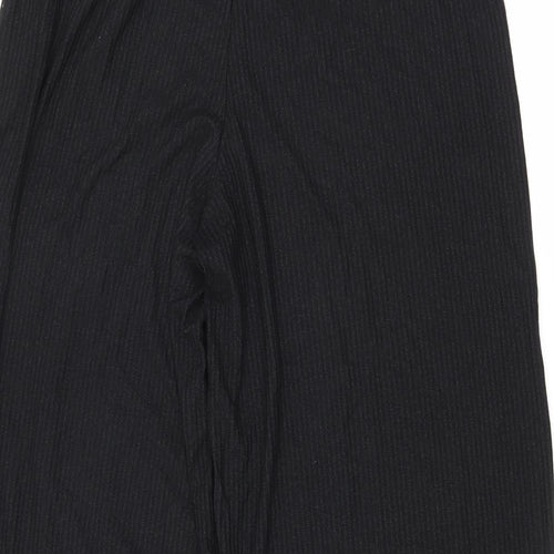 Monki Womens Black Viscose Cropped Trousers Size L L25 in Regular