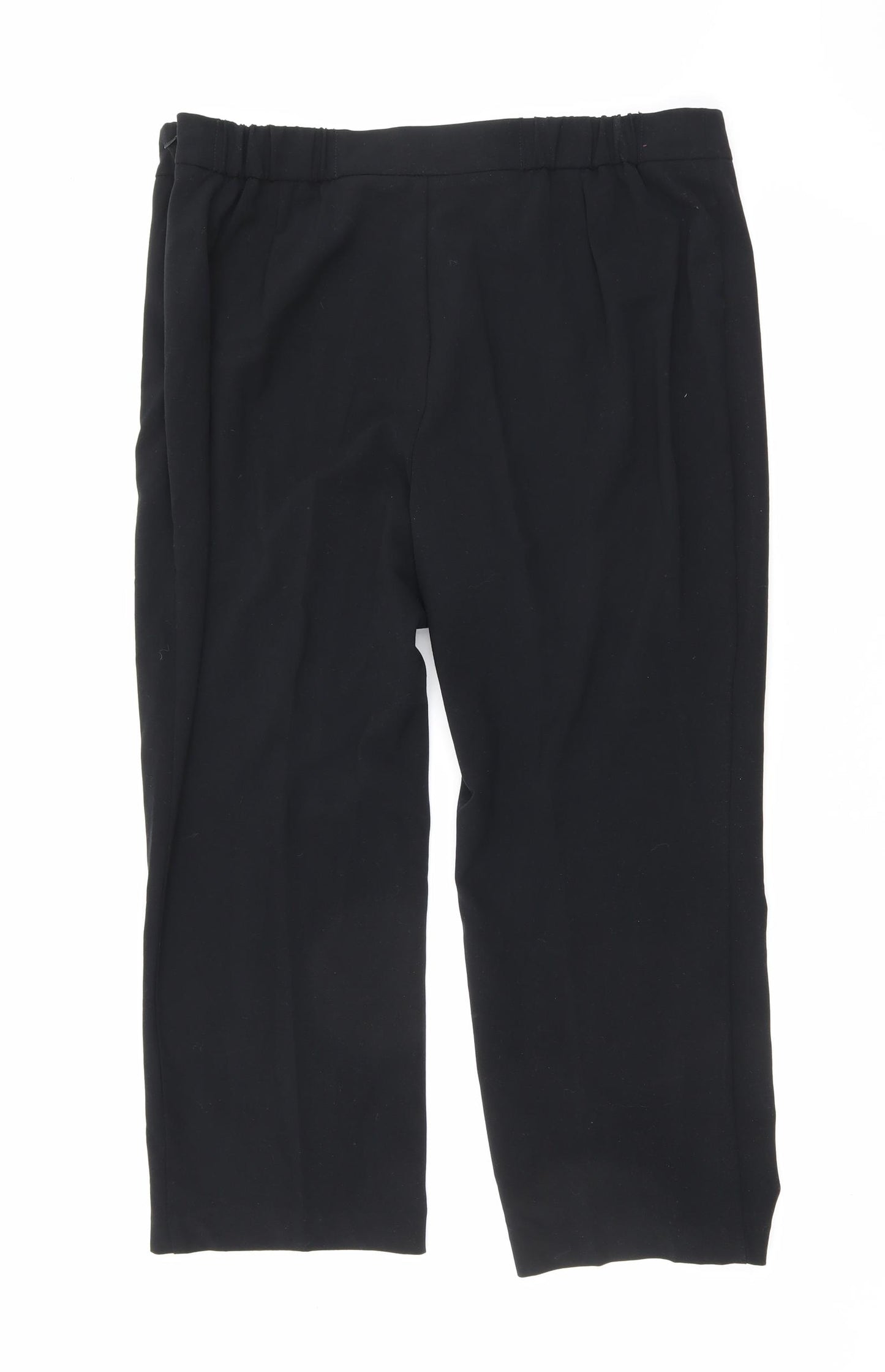 Marks and Spencer Womens Black Polyester Trousers Size 18 L23 in Regular