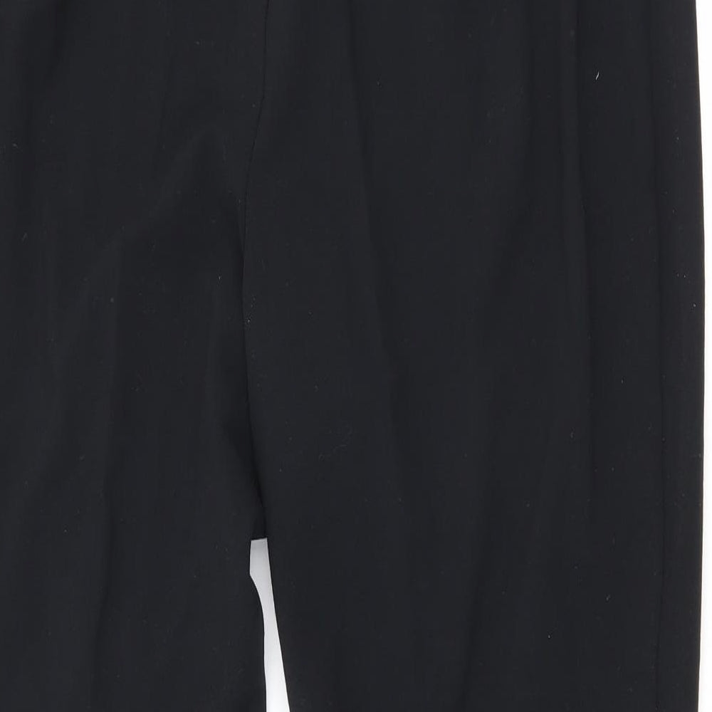 Marks and Spencer Womens Black Polyester Trousers Size 18 L23 in Regular
