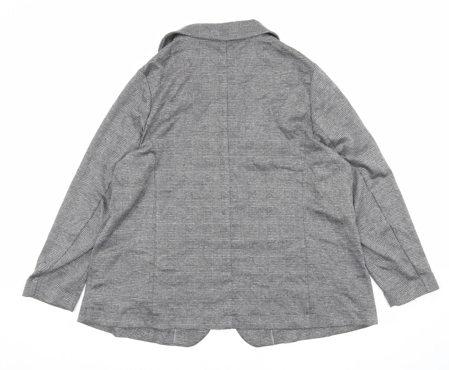 Marks and Spencer Womens Grey Plaid Jacket Blazer Size 20