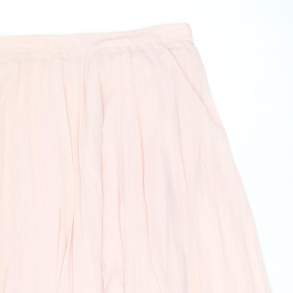 Marks and Spencer Womens Pink Polyester Swing Skirt Size 20