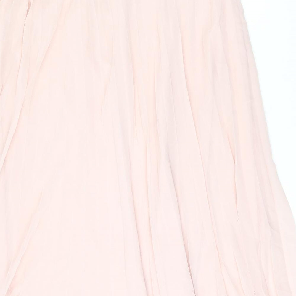 Marks and Spencer Womens Pink Polyester Swing Skirt Size 20