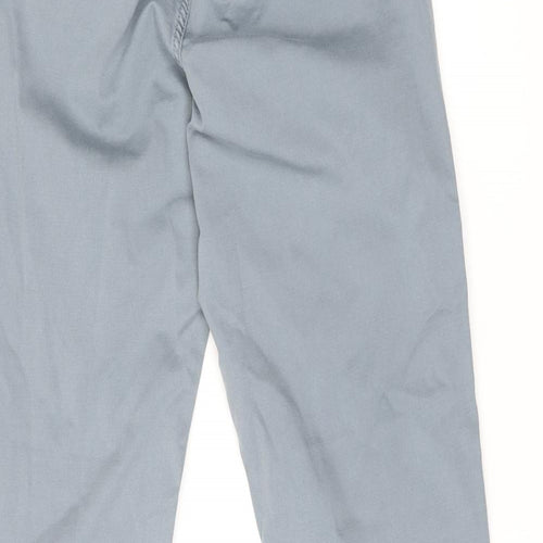 Marks and Spencer Womens Green Cotton Trousers Size 8 L30.5 in Regular Zip
