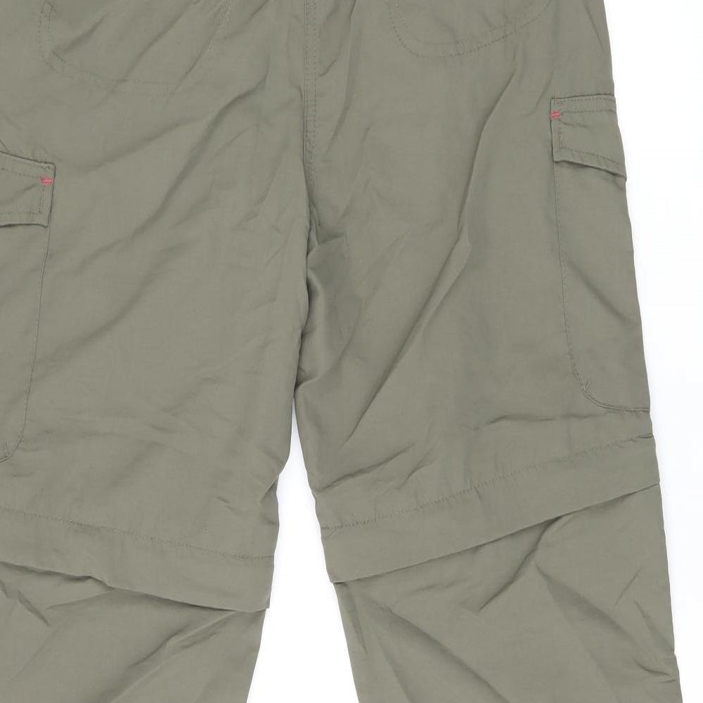 Regatta Womens Green Polyamide Cargo Trousers Size 12 L26.5 in Regular Zip