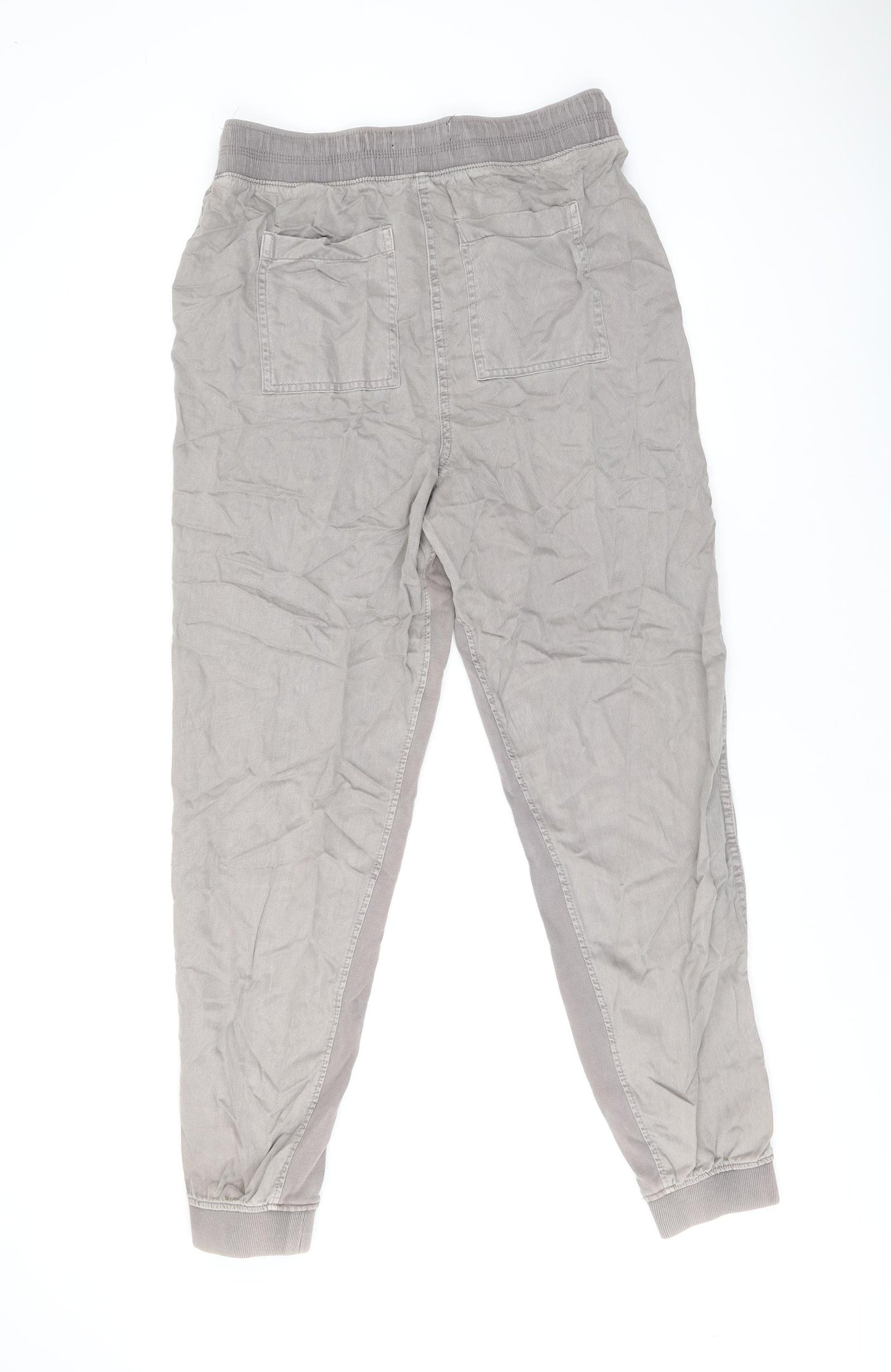 Marks and Spencer Womens Brown Lyocell Trousers Size 10 L29.5 in Regular Drawstring