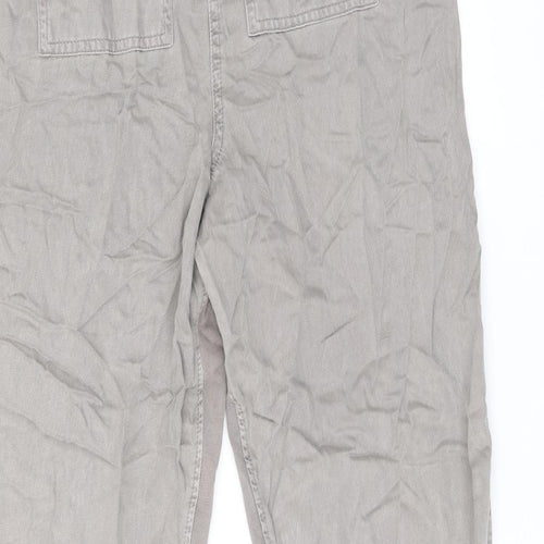 Marks and Spencer Womens Brown Lyocell Trousers Size 10 L29.5 in Regular Drawstring