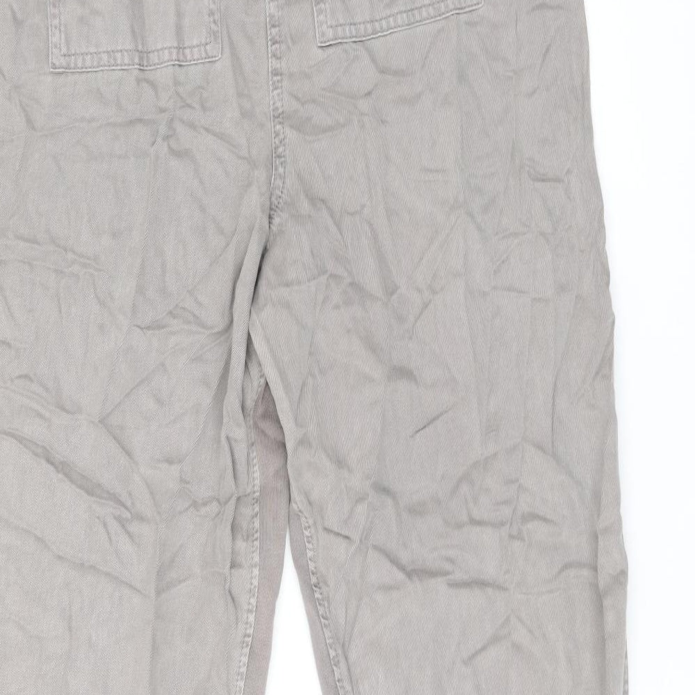 Marks and Spencer Womens Brown Lyocell Trousers Size 10 L29.5 in Regular Drawstring