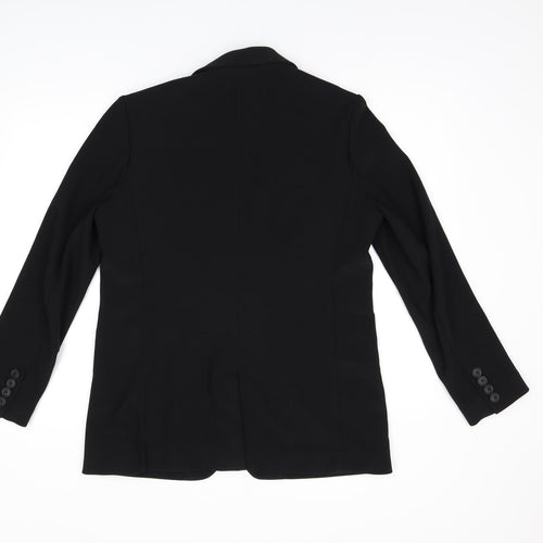 Marks and Spencer Womens Black Polyester Jacket Blazer Size 12