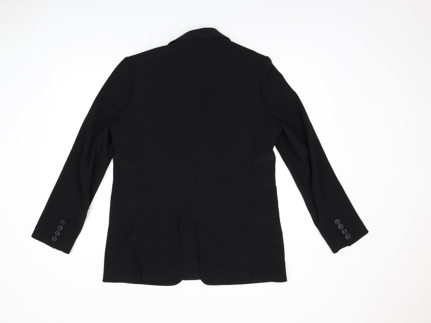 Marks and Spencer Womens Black Polyester Jacket Blazer Size 12