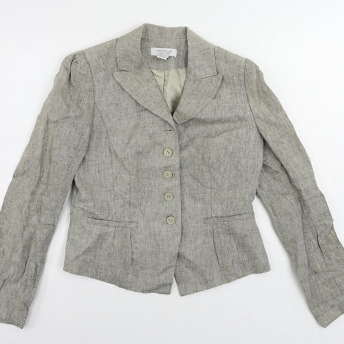 Emanuel Ungaro Womens Beige Jacket Blazer Size 10 Button