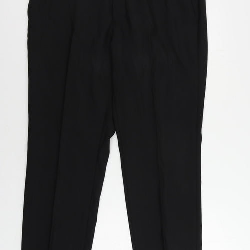 Fellini Mens Black Polyester Dress Pants Trousers Size 38 in L29 in Regular Zip