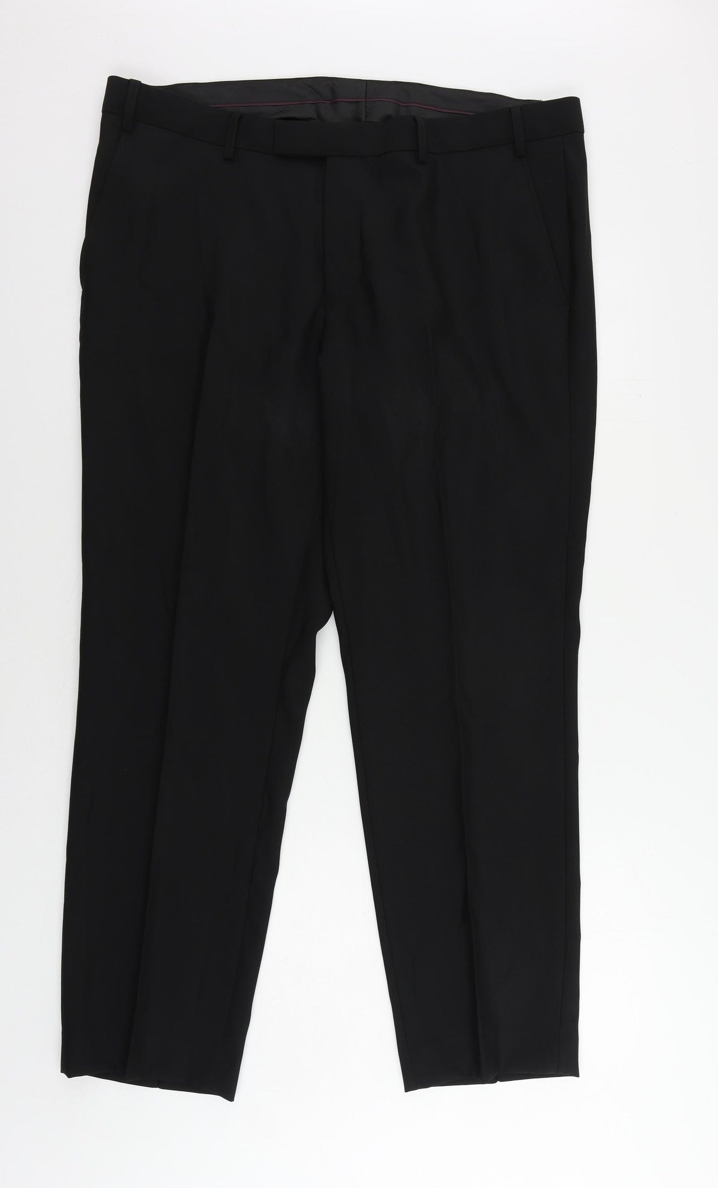 Fellini Mens Black Polyester Dress Pants Trousers Size 38 in L29 in Regular Zip