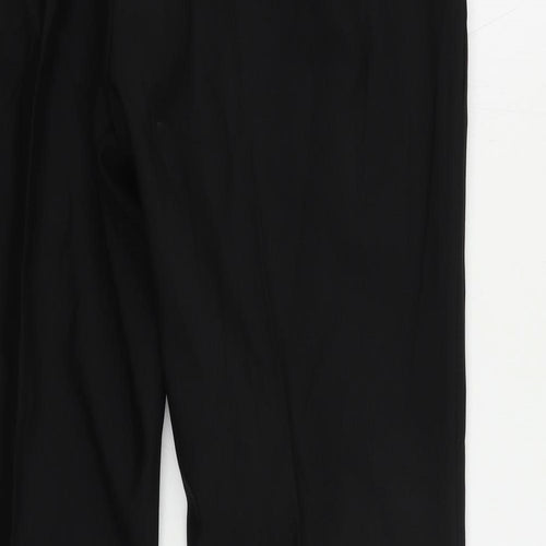 Fellini Mens Black Polyester Dress Pants Trousers Size 38 in L29 in Regular Zip