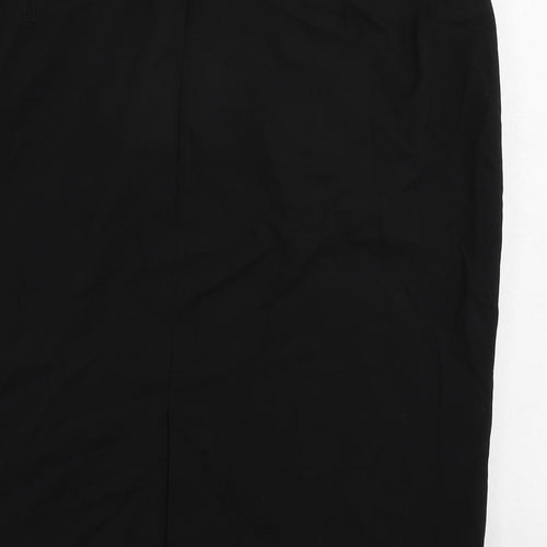 Marks and Spencer Womens Black Polyester Straight & Pencil Skirt Size 20 Zip - Lined