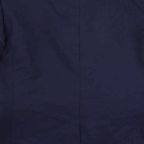 Moss London Mens Blue Polyester Jacket Suit Jacket Size 40 Regular