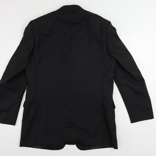 Lester Bowden Mens Black Wool Jacket Suit Jacket Size 42 Regular