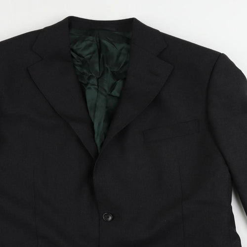 Lester Bowden Mens Black Wool Jacket Suit Jacket Size 42 Regular