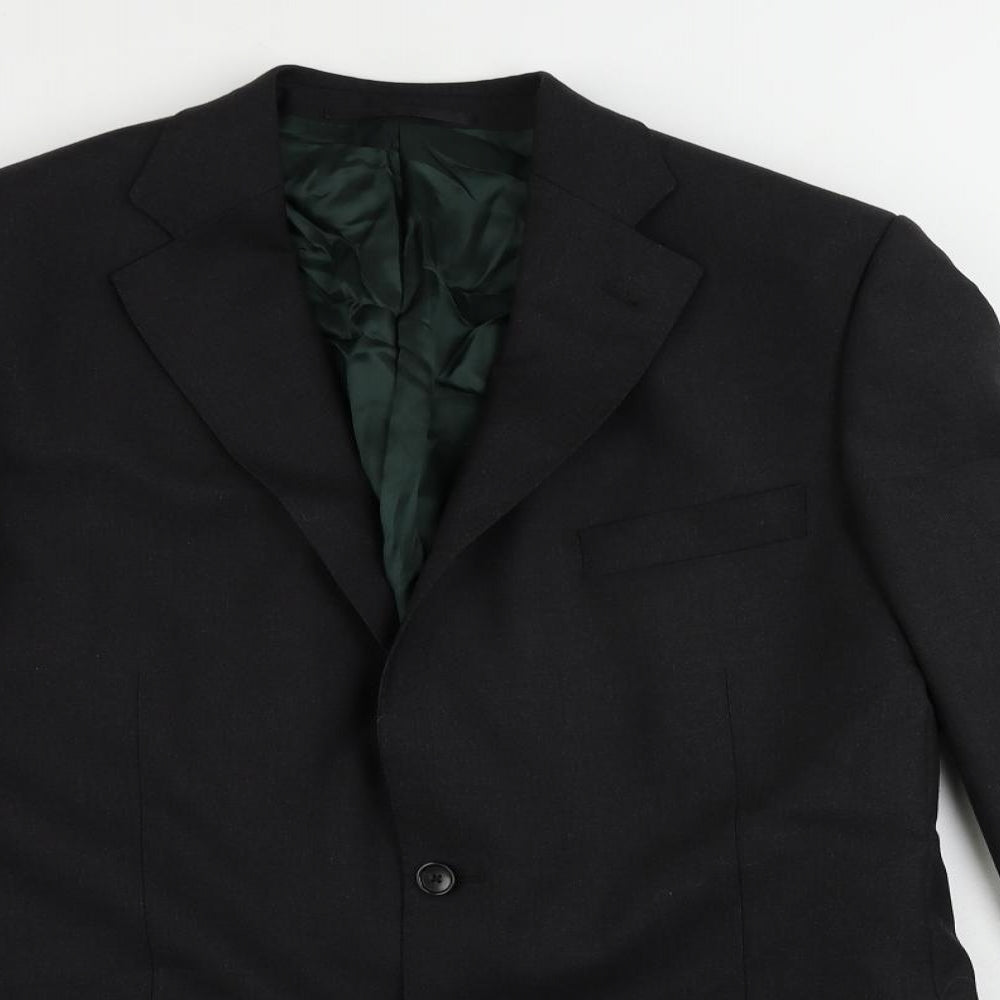 Lester Bowden Mens Black Wool Jacket Suit Jacket Size 42 Regular