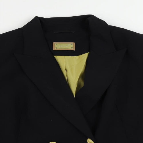 Per Una Womens Black Jacket Blazer Size 18 Button